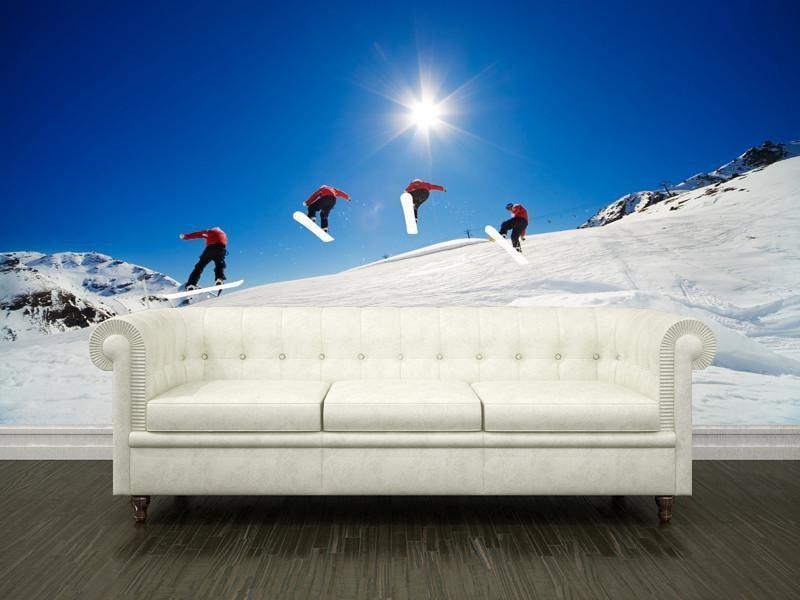 Sequence shot of snowboarder Wall Mural-Wall Mural-Eazywallz