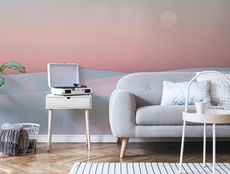 Smooth Moon & Desert Wall Mural-Wall Mural-Eazywallz