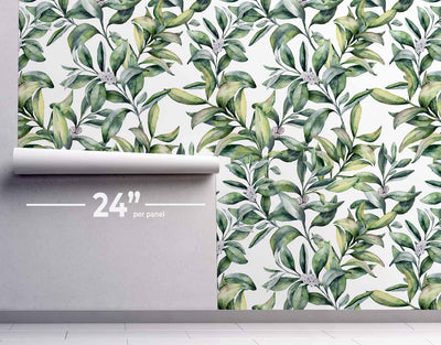 Snowberry Branch Wallpaper #172-Repeat Pattern Wallpaper-Eazywallz