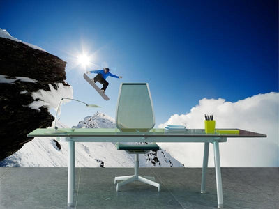 Snowboarder in the air Wall Mural-Wall Mural-Eazywallz