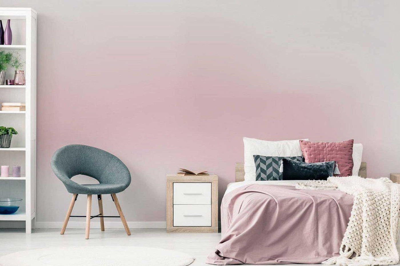 Soft Pink Gradient #2 Wall Mural-Wall Mural-Eazywallz