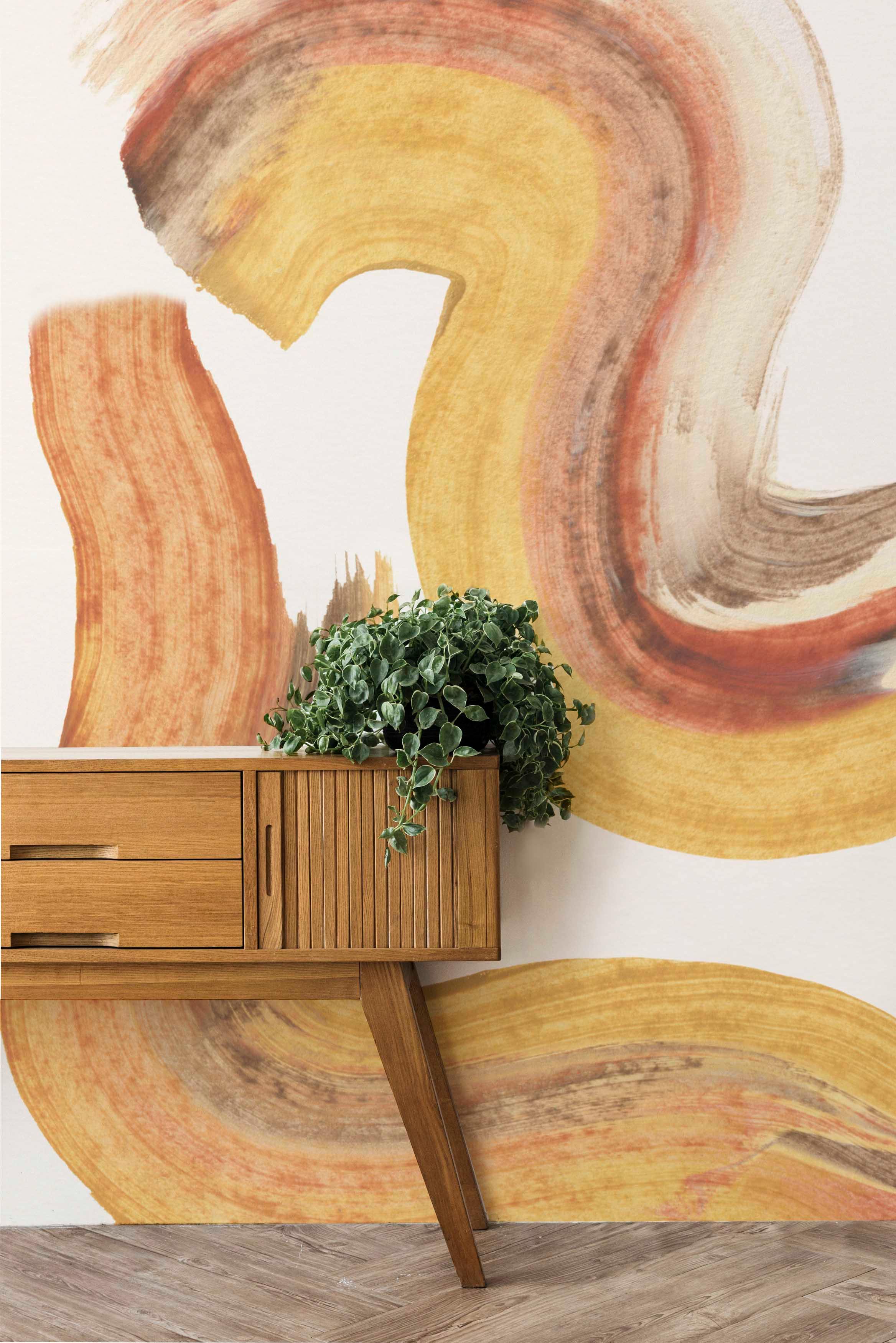 Southern Sunrise Paint Brush Wall Mural-Wall Mural-Eazywallz