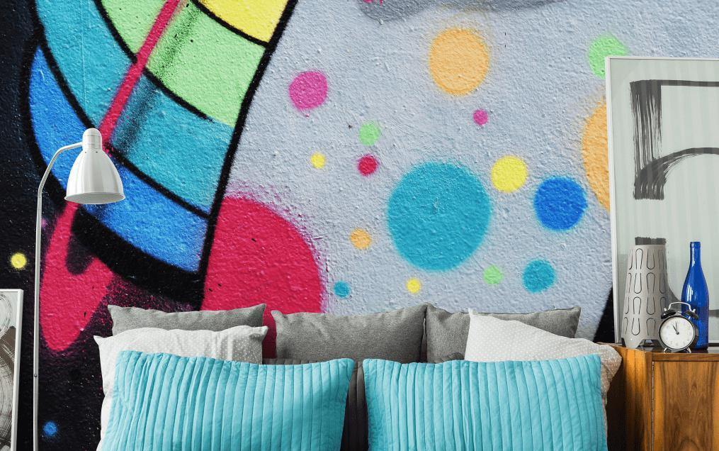 Space Graffiti Wall Mural-Wall Mural-Eazywallz