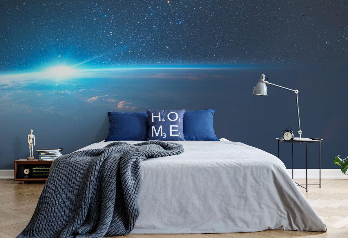 Space Sunrise Wall Mural-Wall Mural-Eazywallz