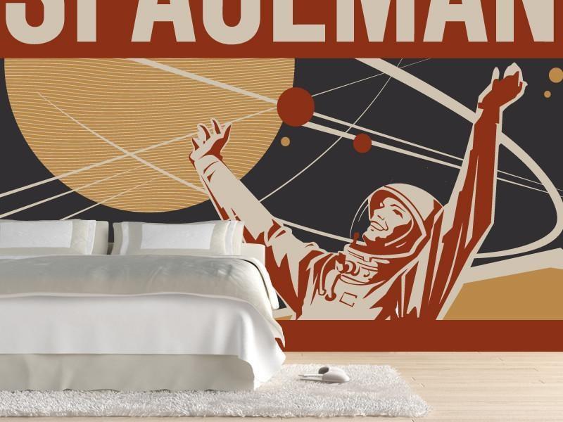 Spaceman Wall Mural-Wall Mural-Eazywallz