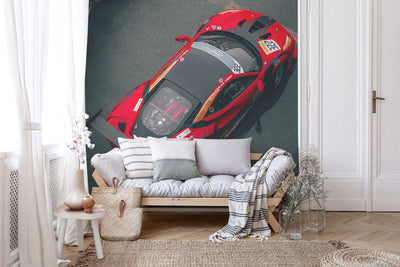 Sports Car Over View Wall Mural-Wall Mural-Eazywallz