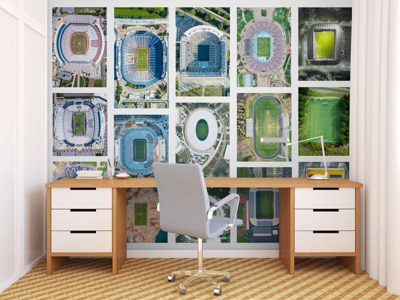 Sports Fields Collage Wall Mural-Wall Mural-Eazywallz