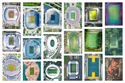 Sports Fields Collage Wall Mural-Wall Mural-Eazywallz