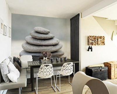 Stacked Stones Wall Mural-Wall Mural-Eazywallz