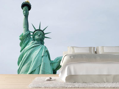 Statue of Liberty over blue sky, USA Wall Mural-Wall Mural-Eazywallz
