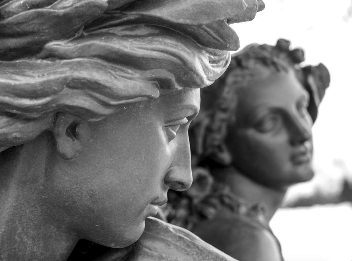 Stone Statues Wall Mural-Wall Mural-Eazywallz