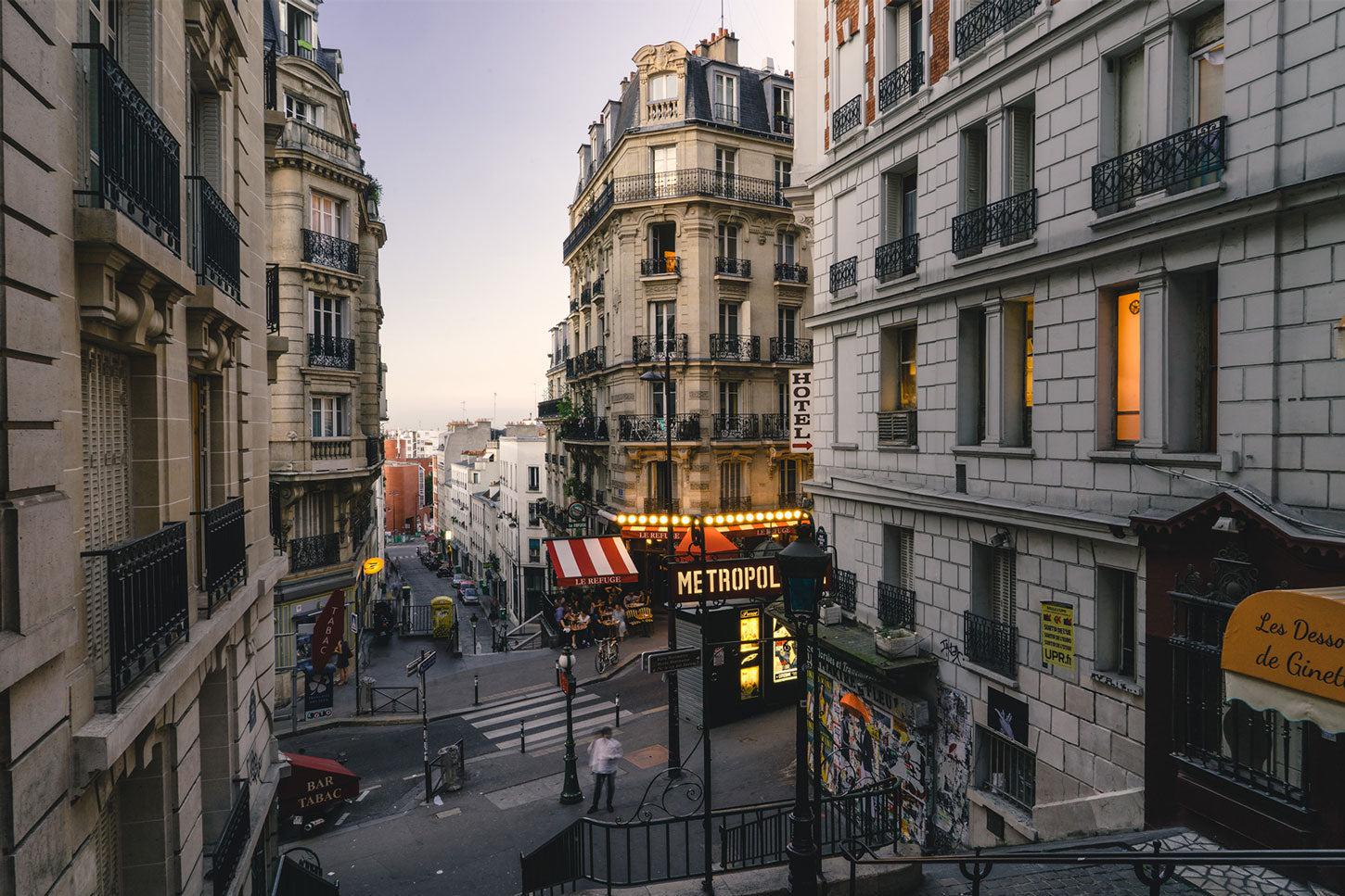 Streets of Paris Wall Mural-Wall Mural-Eazywallz