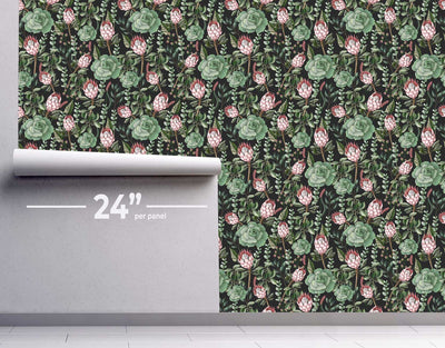 Sugar Bush Floral Wallpaper #501-Repeat Pattern Wallpaper-Eazywallz
