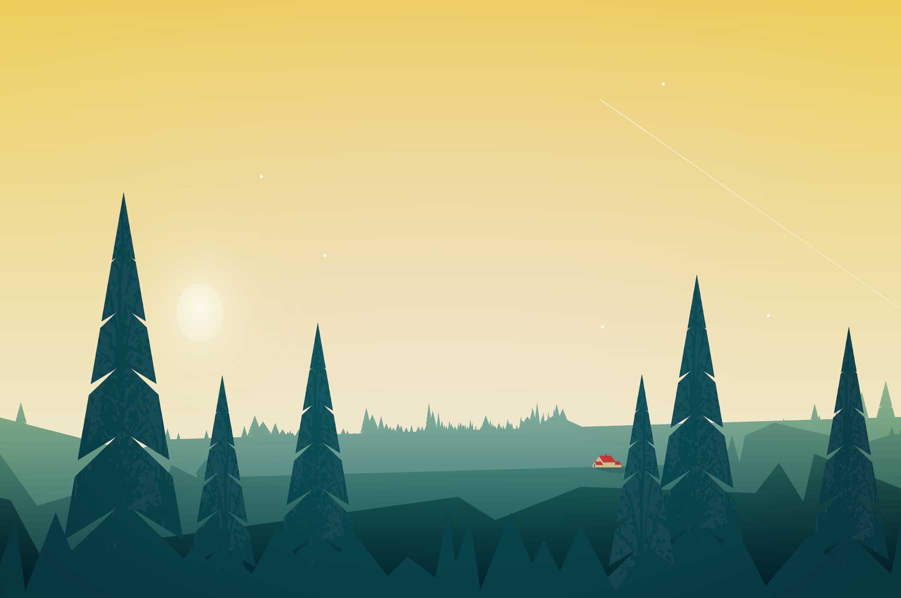 Summer Cartoon Forest Wall Mural-Wall Mural-Eazywallz