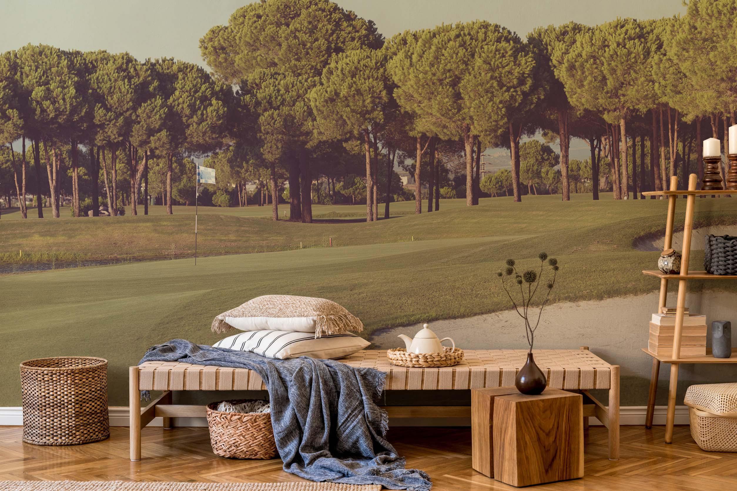 Sunny Golf Course Wall Mural-Wall Mural-Eazywallz