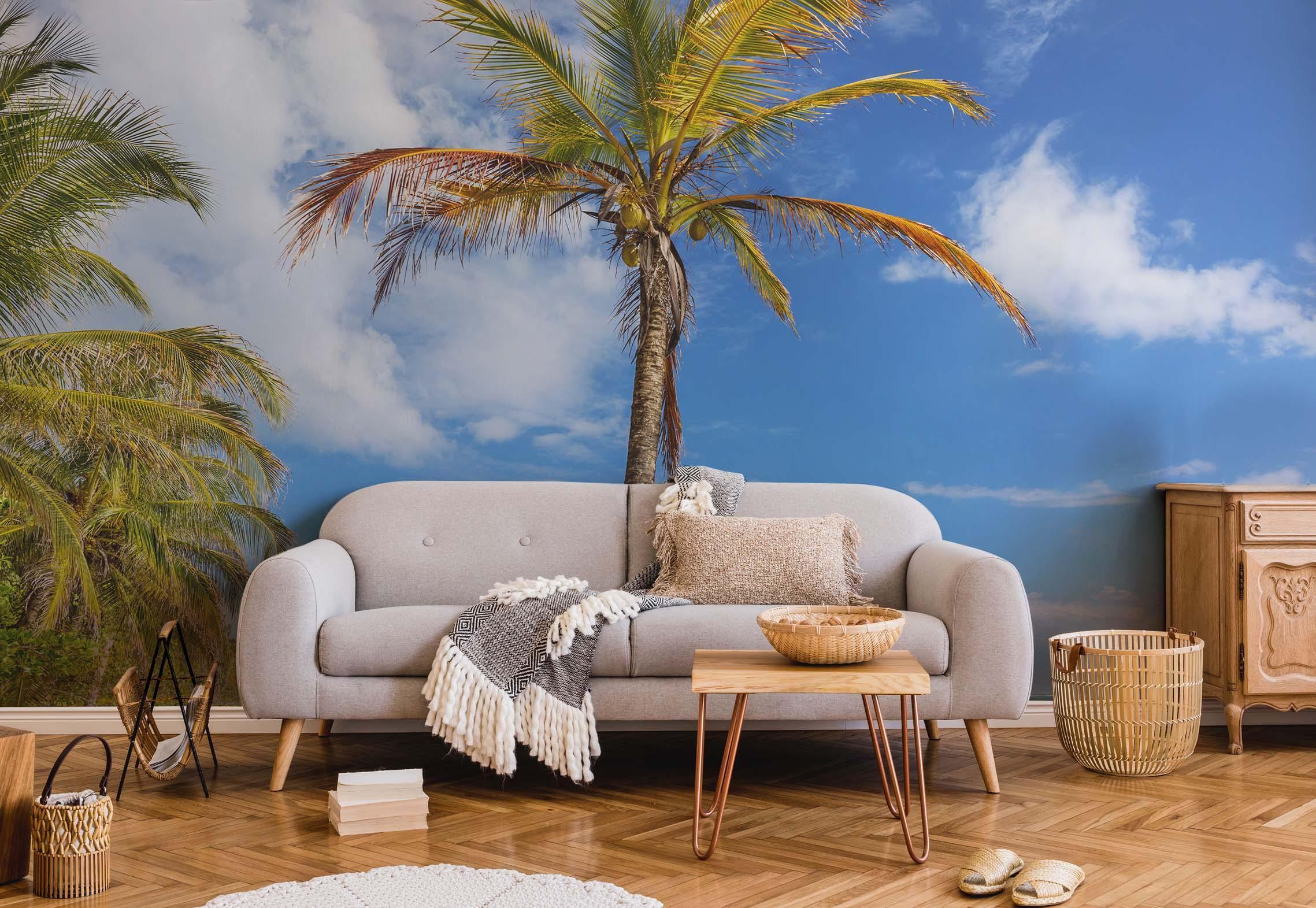 Sunny Tropical Beach Wall Mural-Wall Mural-Eazywallz