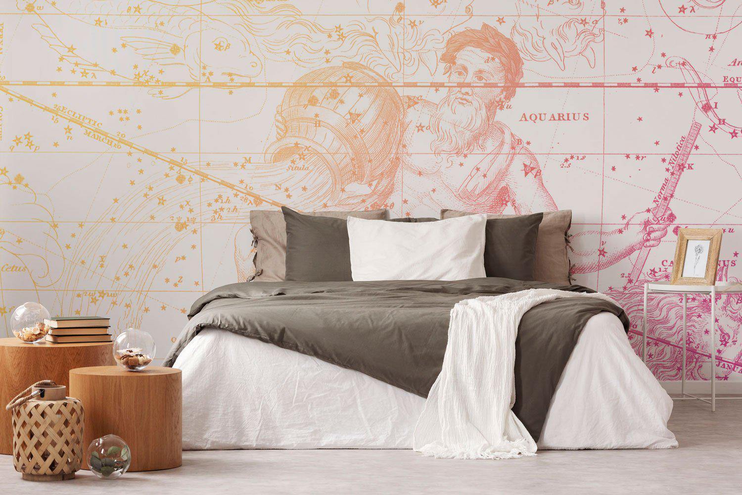 Sunrise Aquarius Astrology Wall Mural-Wall Mural-Eazywallz