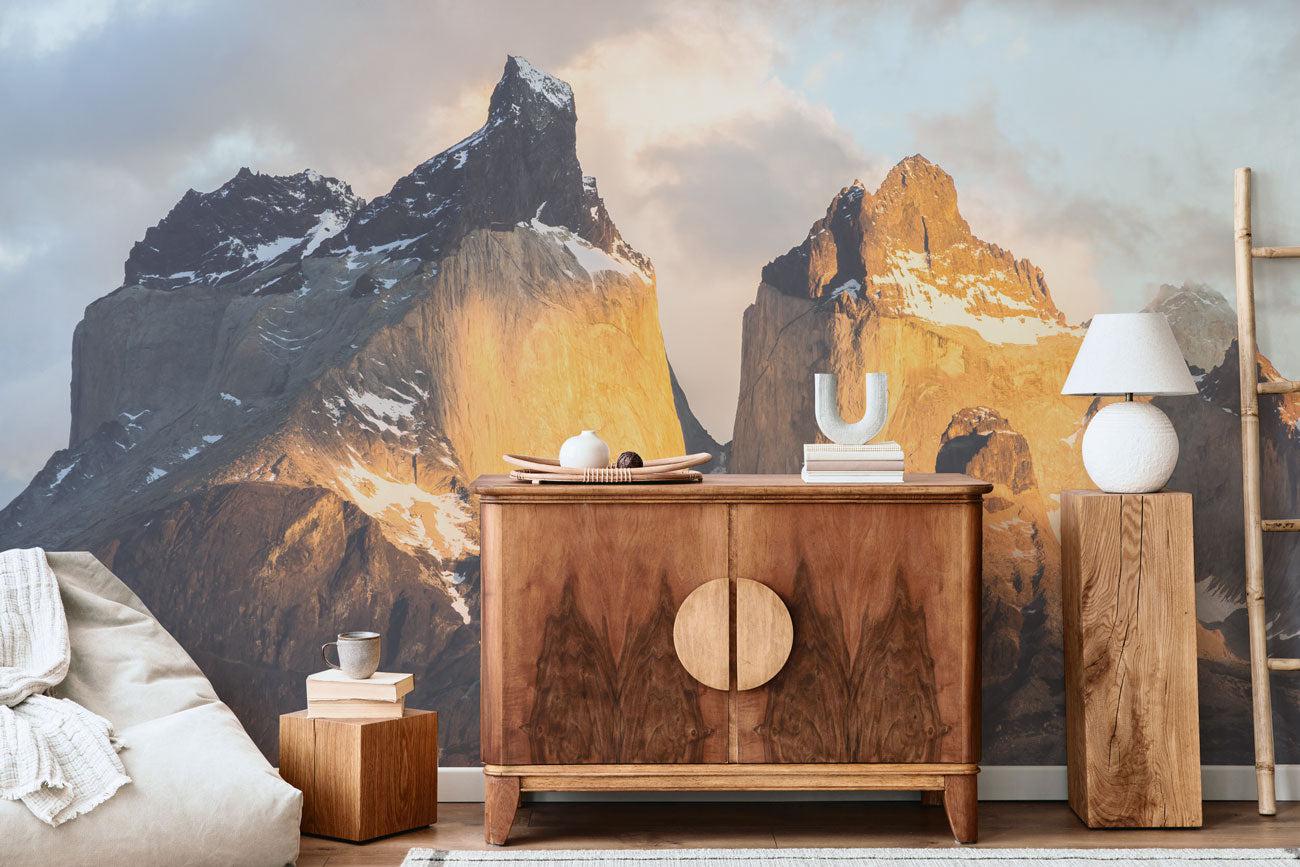 Sunrise on Chilean Mountains Wall Mural-Wall Mural-Eazywallz