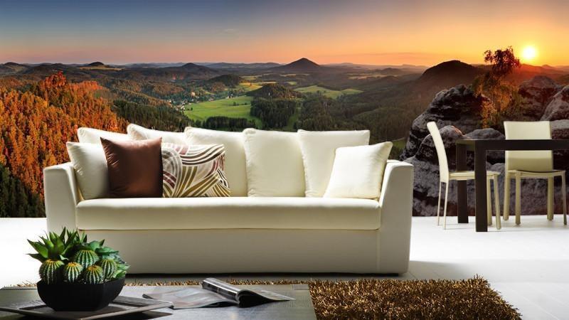 Sunset in Mountain Czech, Switzerland Wall Mural-Wall Mural-Eazywallz