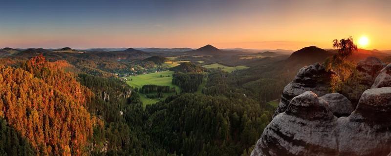Sunset in Mountain Czech, Switzerland Wall Mural-Wall Mural-Eazywallz