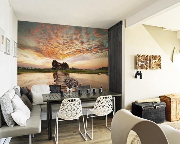 Sunset on the Tropical River Wall Mural-Wall Mural-Eazywallz