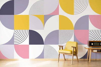 Swiss Abstract Geometric Wallpaper-Wall Mural-Eazywallz