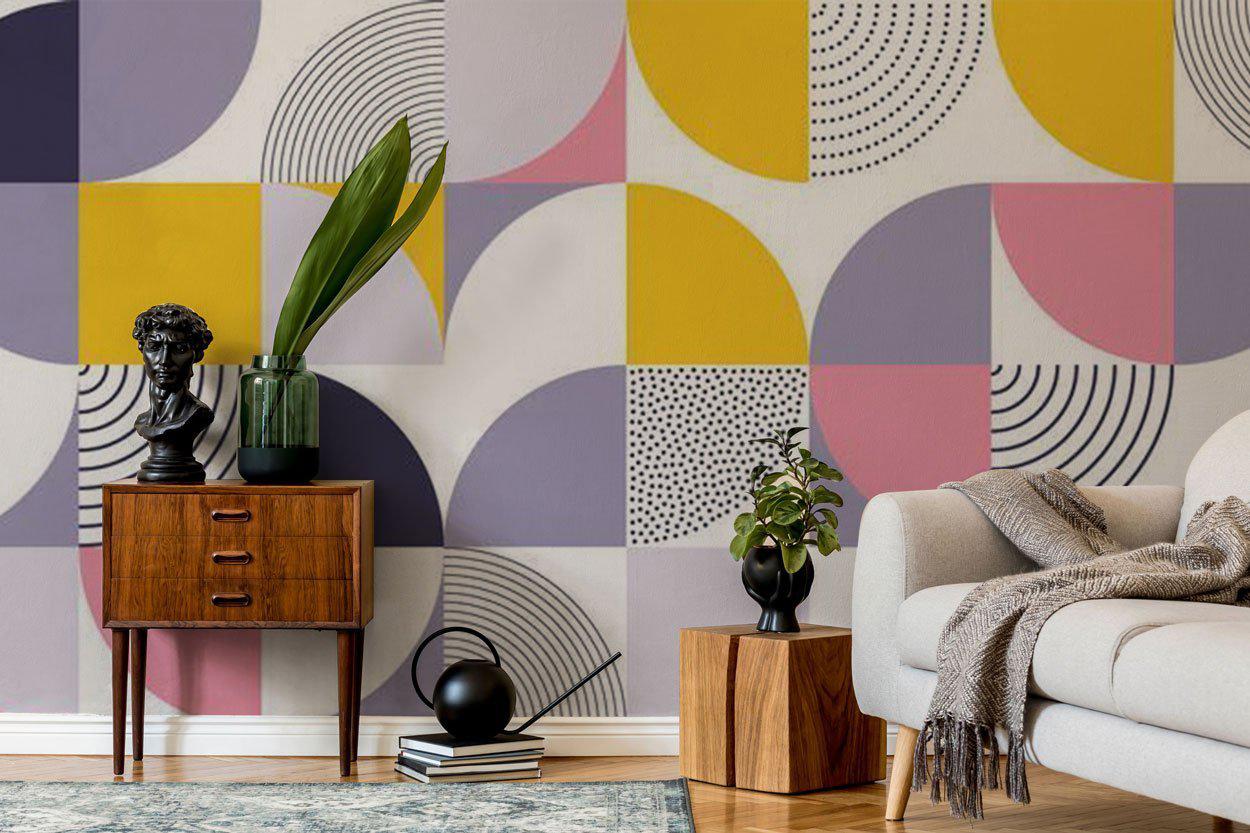 Swiss Abstract Geometric Wallpaper-Wall Mural-Eazywallz