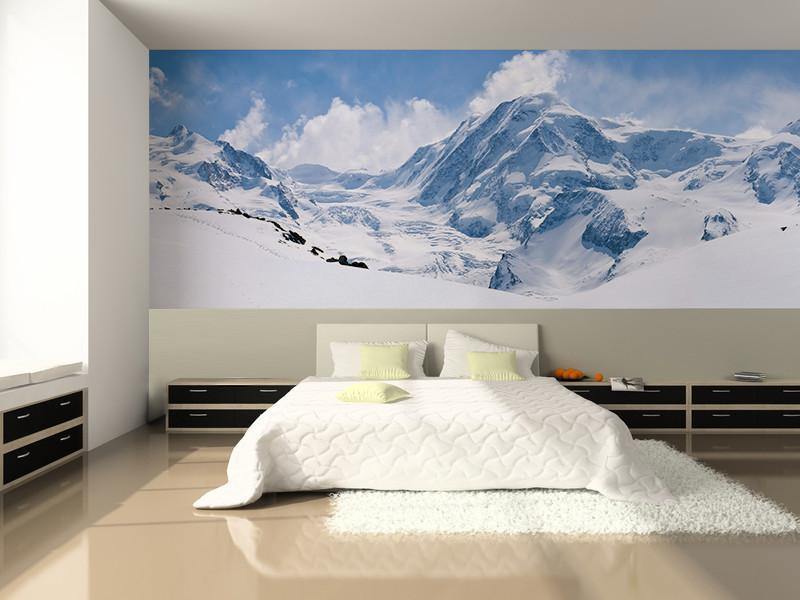 Swiss Alps Mountain Range Wall Mural-Wall Mural-Eazywallz