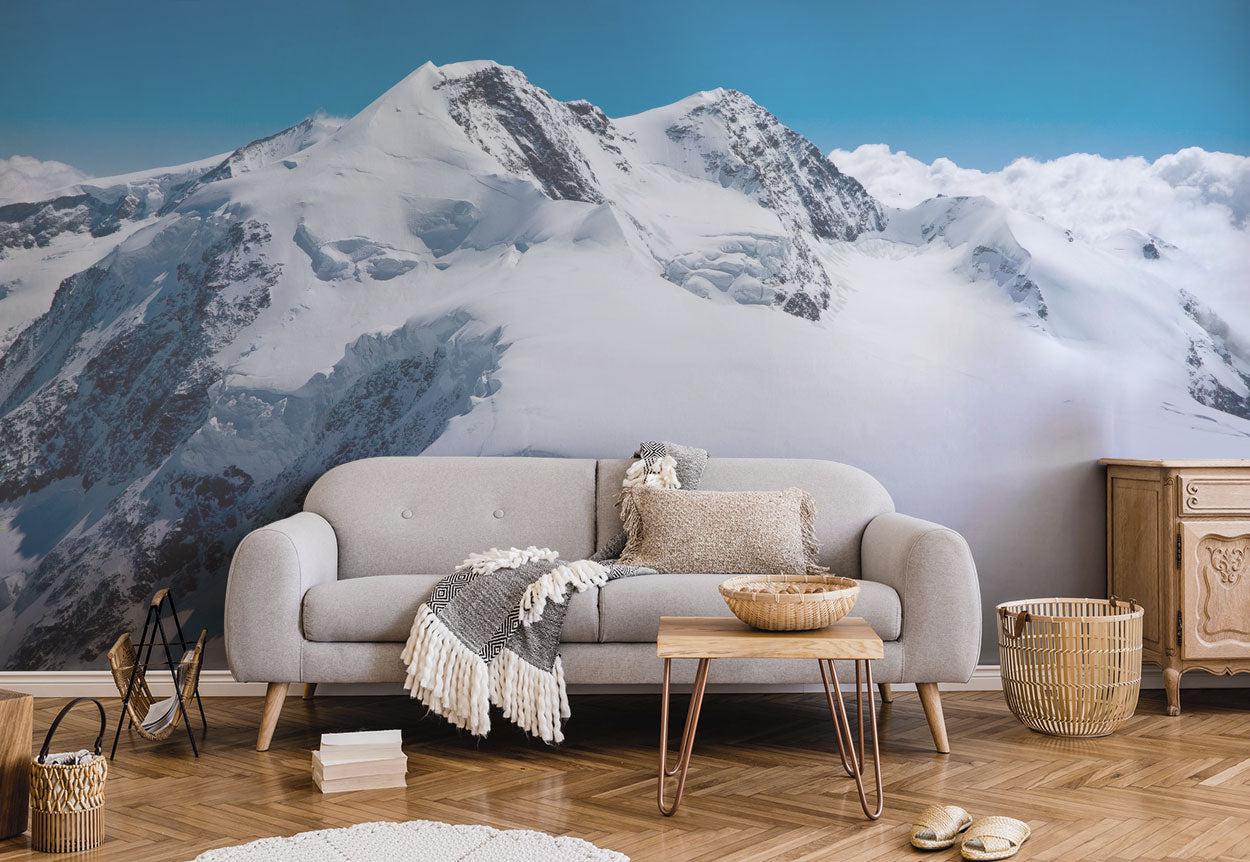 Swiss alpine mountain Wall Mural-Wall Mural-Eazywallz