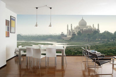 Taj Mahal and Yamuna River Wall Mural-Wall Mural-Eazywallz