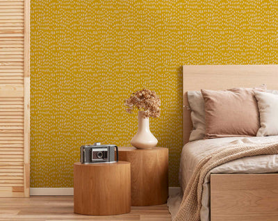 Tangerine Rain Drop Wallpaper #400-Repeat Pattern Wallpaper-Eazywallz