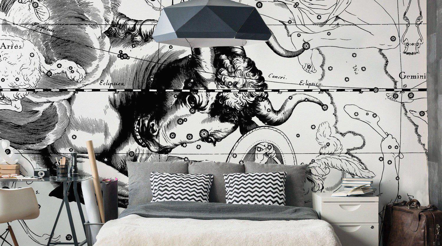 Taurus Constellation Map Wall Mural-Wall Mural-Eazywallz