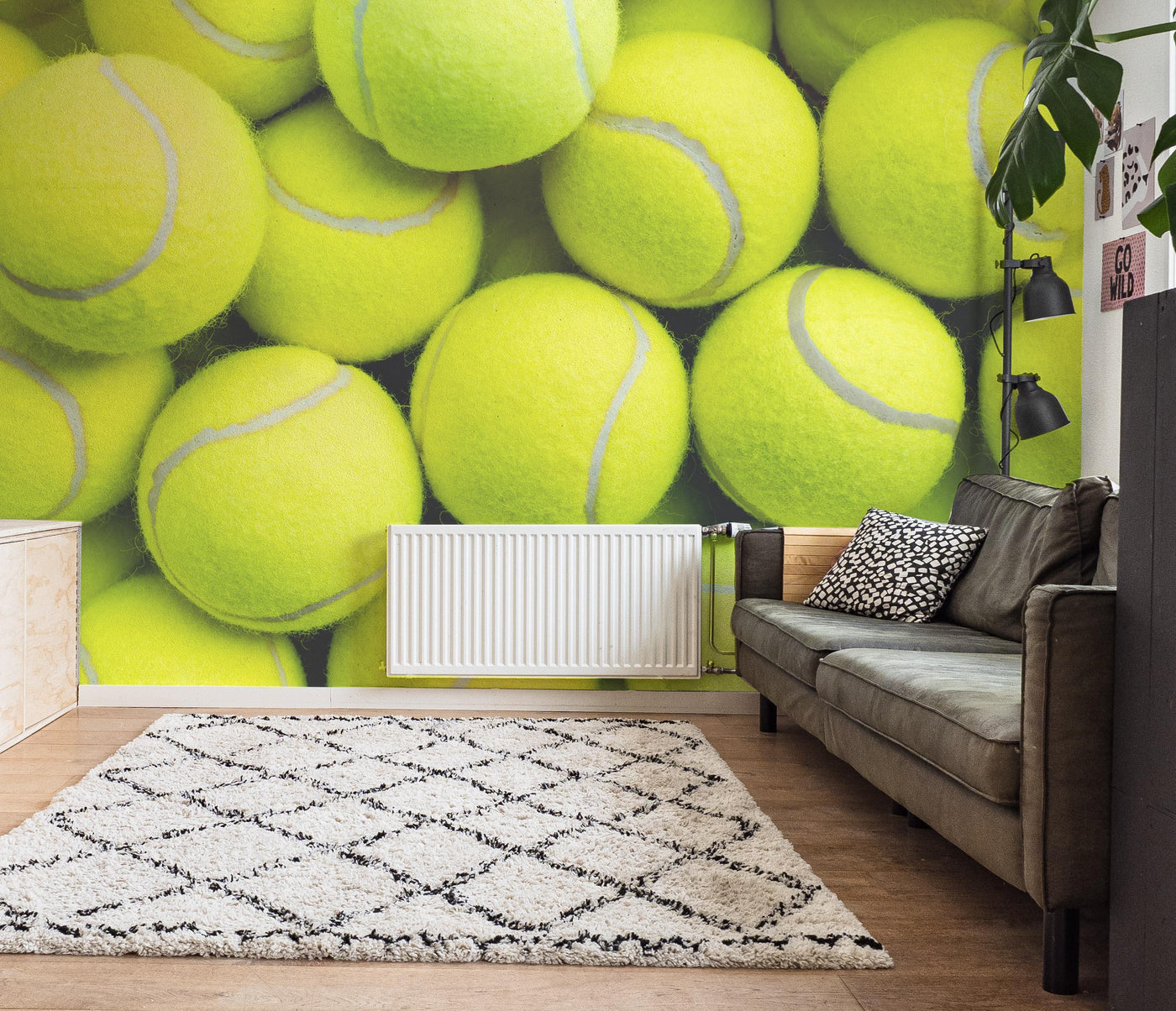 Tennis Balls Wall Mural-Wall Mural-Eazywallz