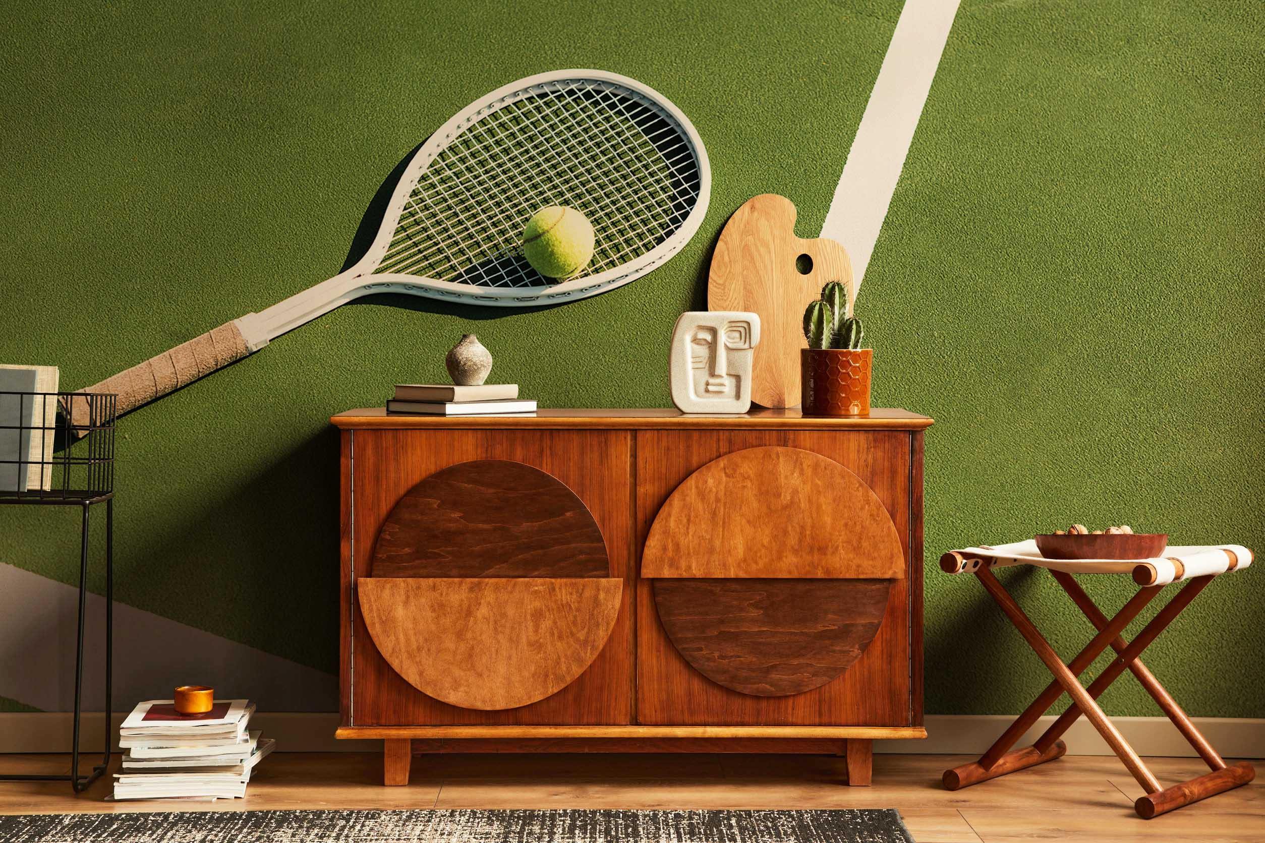 Tennis Racket Close up Wall Mural-Wall Mural-Eazywallz