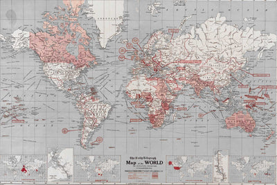 The Daily Map of the World Wall Mural-Wall Mural-Eazywallz