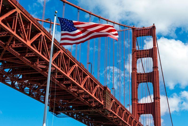The Golden Gate in America Wallpaper Mural-Wall Mural-Eazywallz