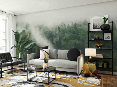 The Misty Wilderness Forest Wall Mural-Wall Mural-Eazywallz