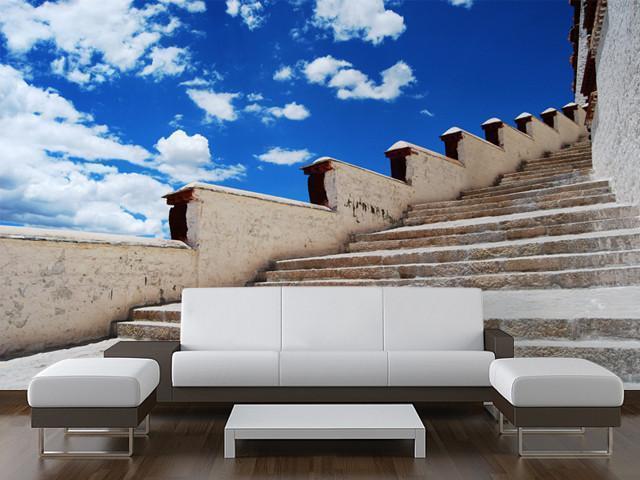 The stairs to the Potala Palace Wall Mural-Wall Mural-Eazywallz