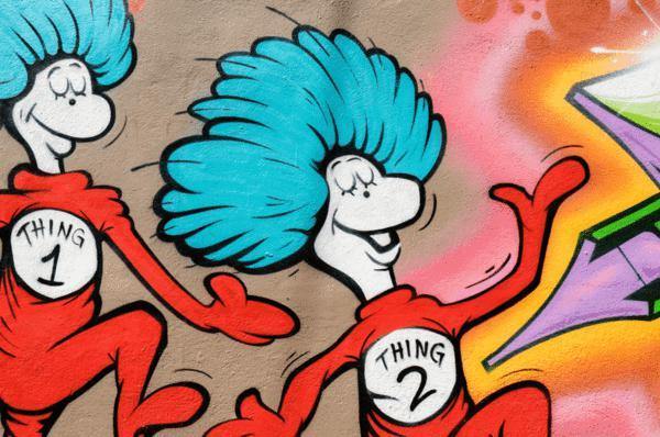 Thing 1 & 2 Graffiti Wall Mural-Wall Mural-Eazywallz