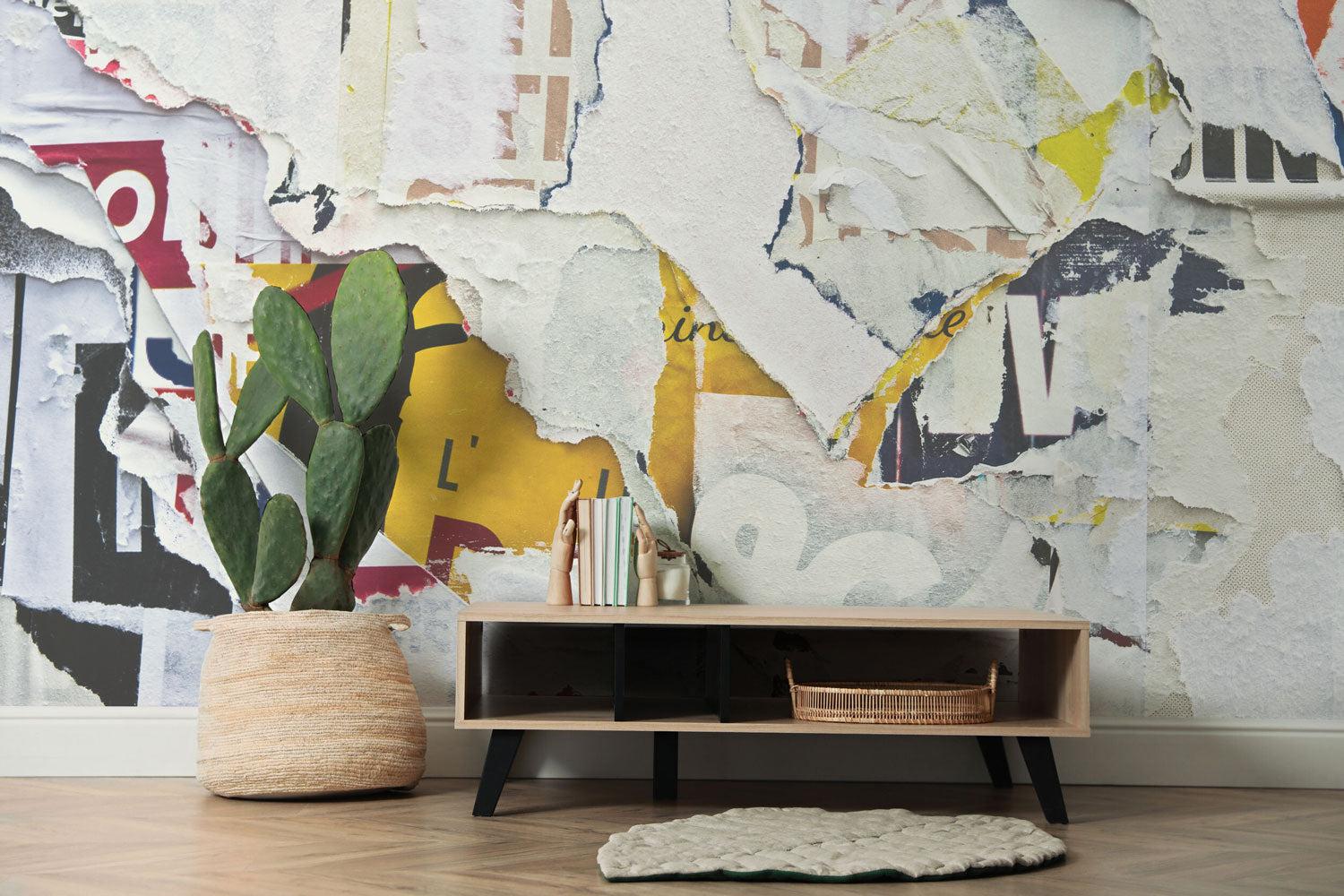 Torn Posters 3 Wall Mural-Wall Mural-Eazywallz