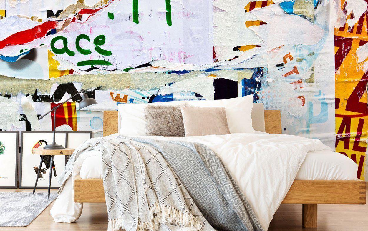 Torn Posters 4 Wallpaper Mural-Wall Mural-Eazywallz