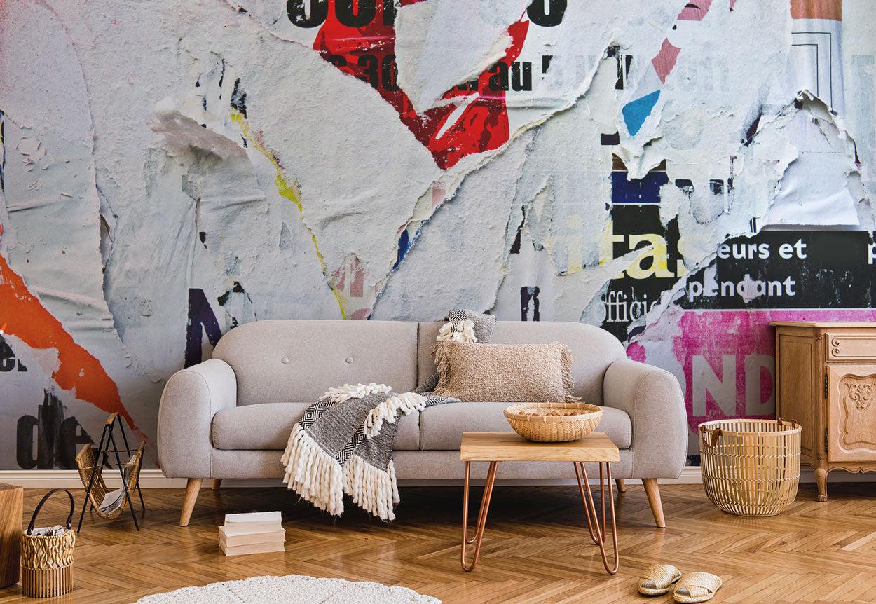 Torn Posters Wall Mural-Wall Mural-Eazywallz
