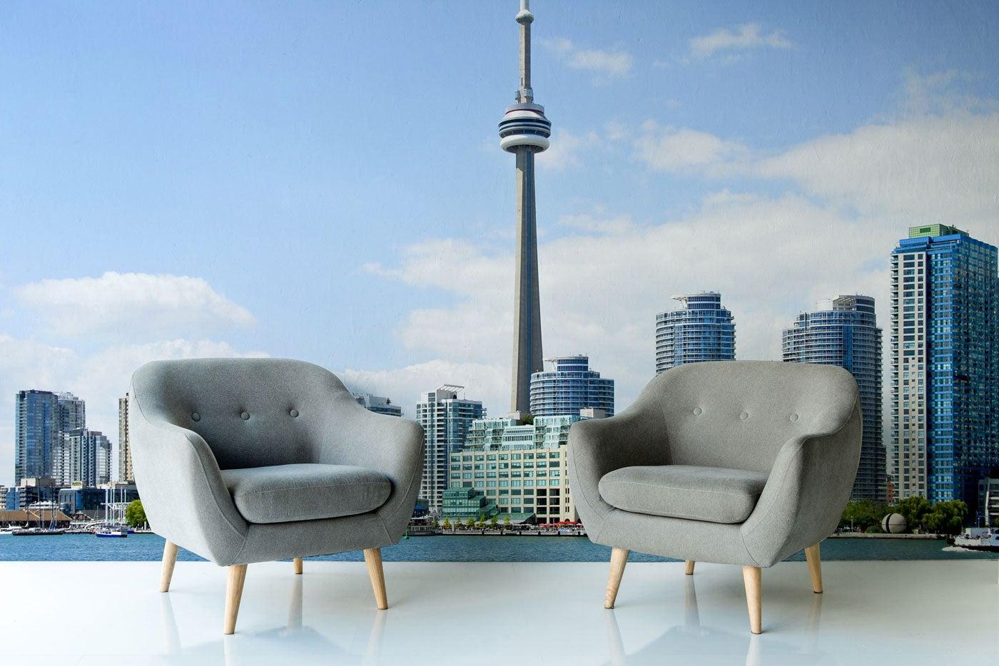 Toronto Harbor Skyline Wall Mural-Wall Mural-Eazywallz