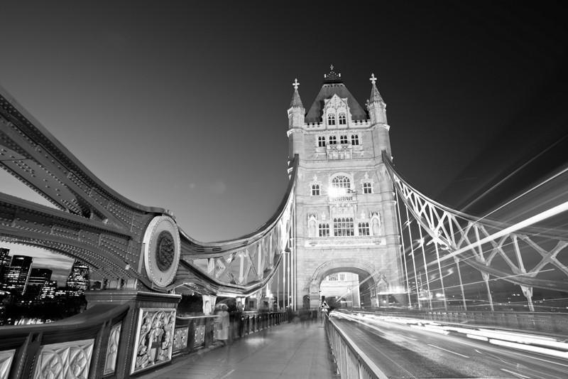 Tower Bridge in black and white Wall Mural-Wall Mural-Eazywallz