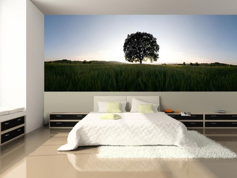 Tree in a Field of Wheat Wall Mural-Wall Mural-Eazywallz