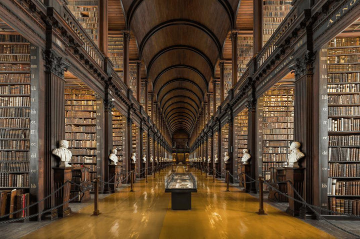College Library Wallpaper Black And White Dublin Trinity College