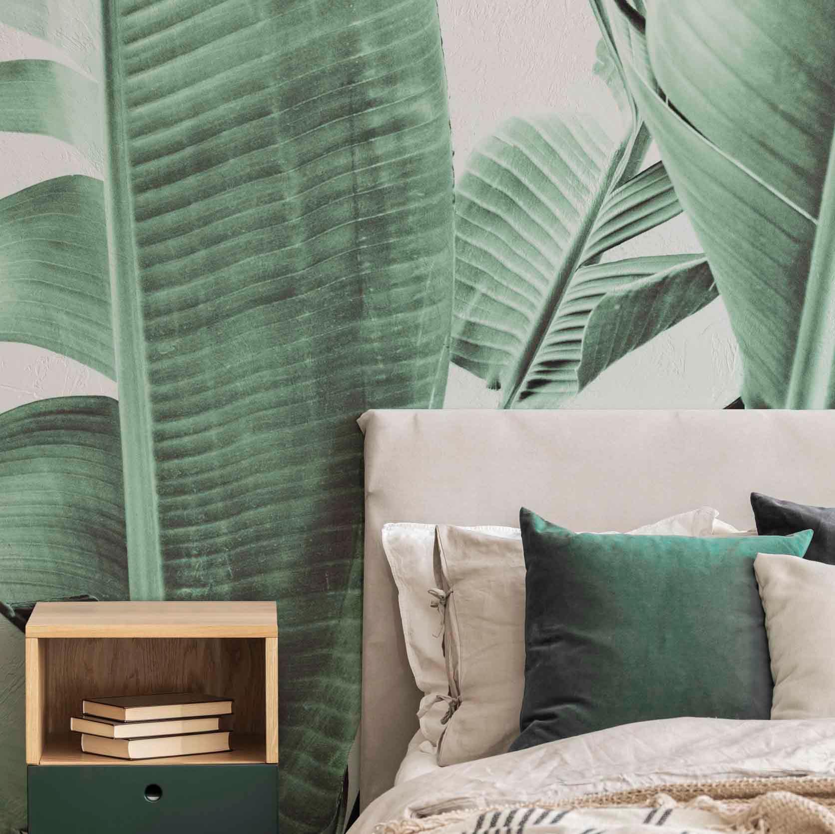 Tropical Banana Leaves Wall Mural-Wall Mural-Eazywallz