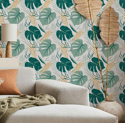Tropical Breeze Wallpaper #241-Repeat Pattern Wallpaper-Eazywallz