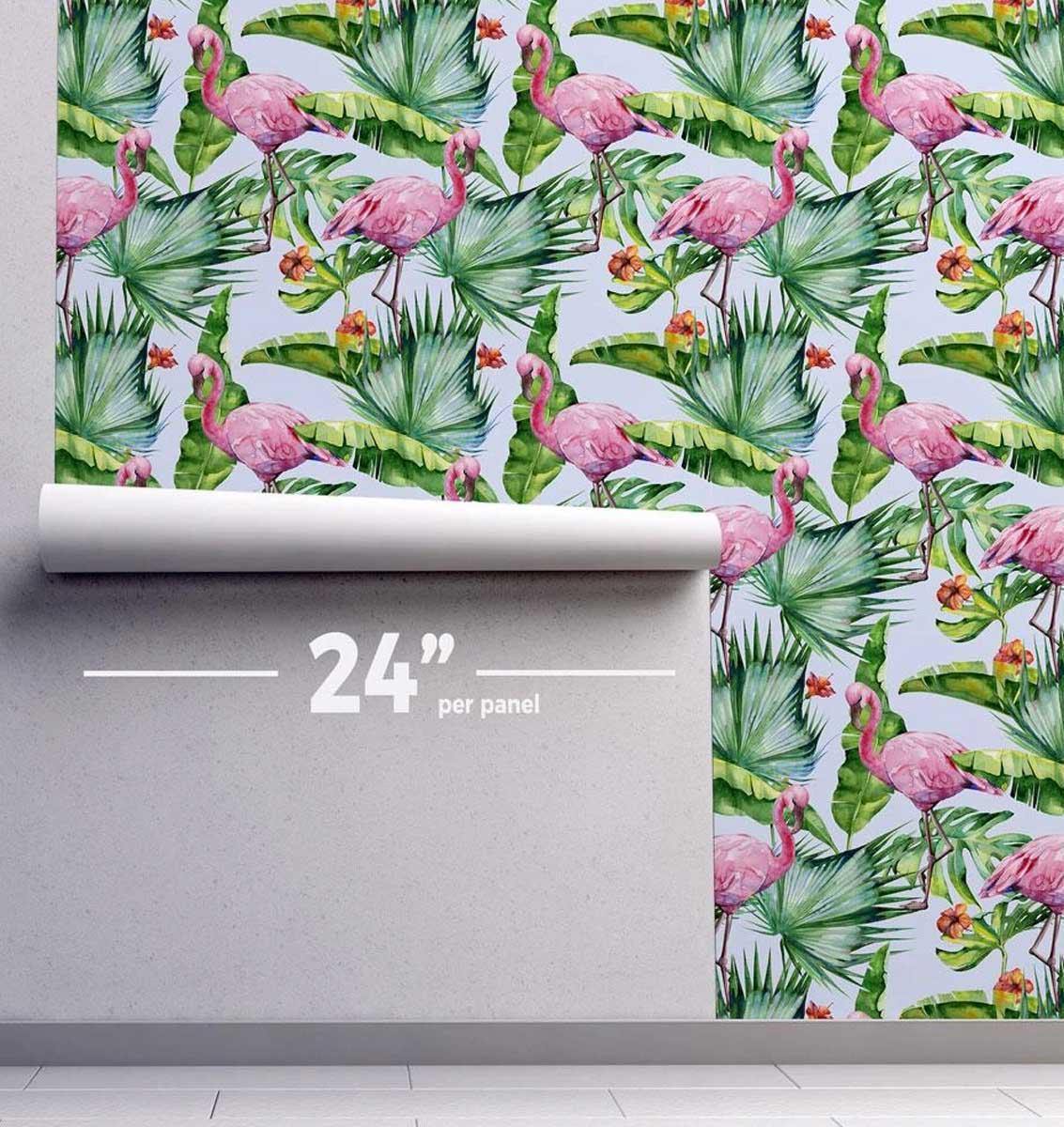 Tropical Flamingo Wallpaper #104-Repeat Pattern Wallpaper-Eazywallz