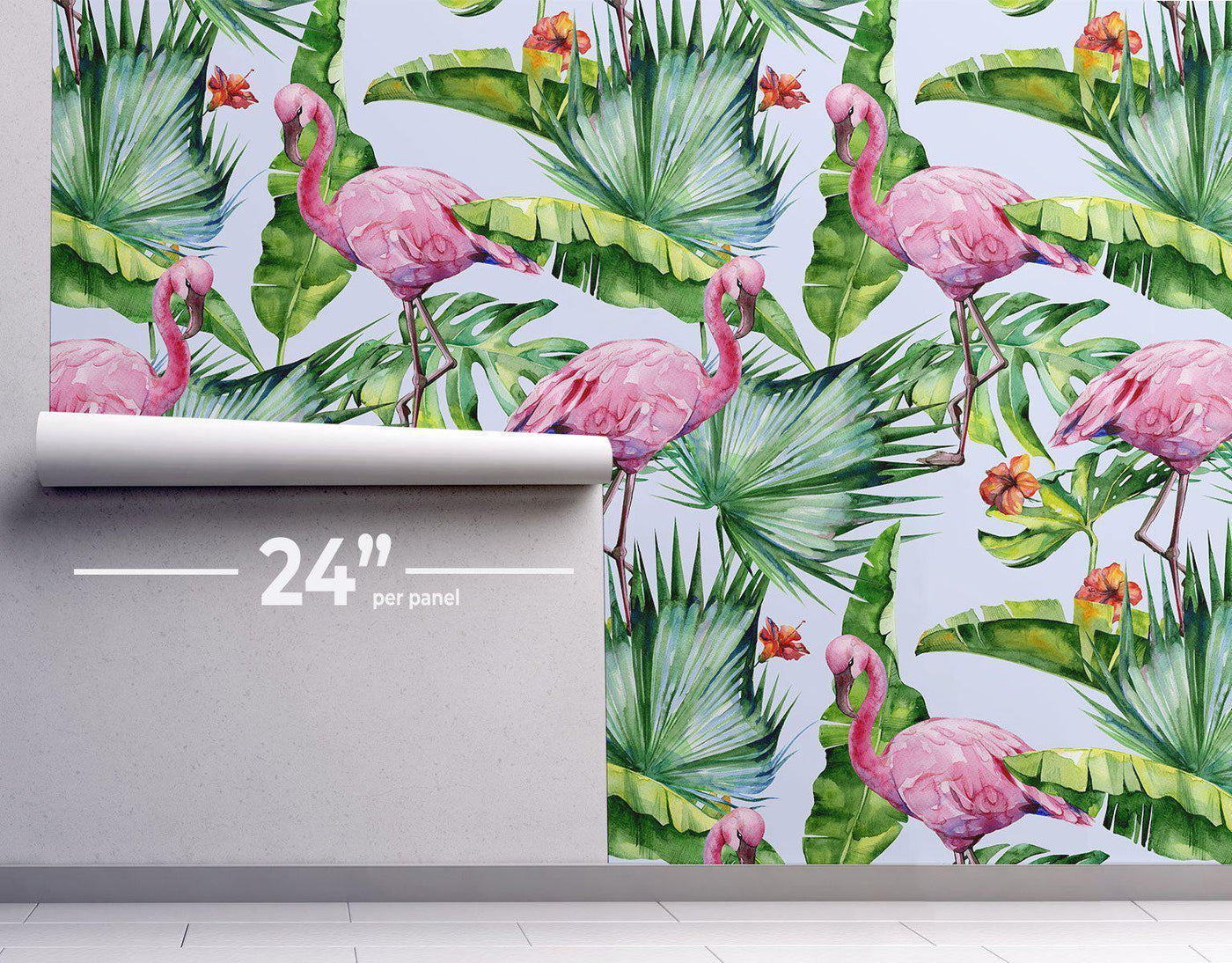 Tropical Flamingo Wallpaper #104-Repeat Pattern Wallpaper-Eazywallz
